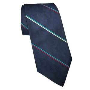 BLACK SMITH Elegant Black Striped Tie